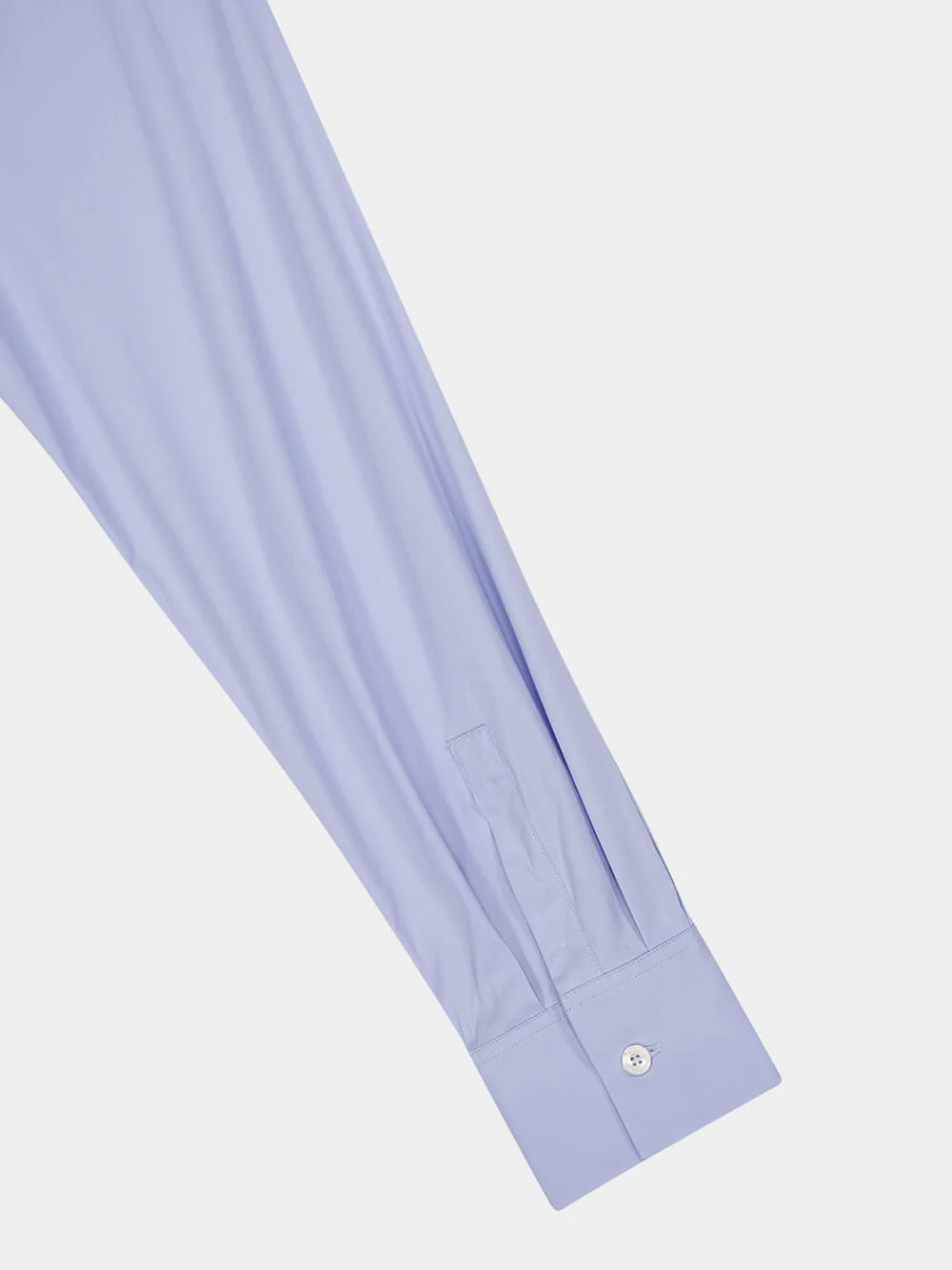 Light Blue Stretch Cotton Poplin Shirt - Image 4