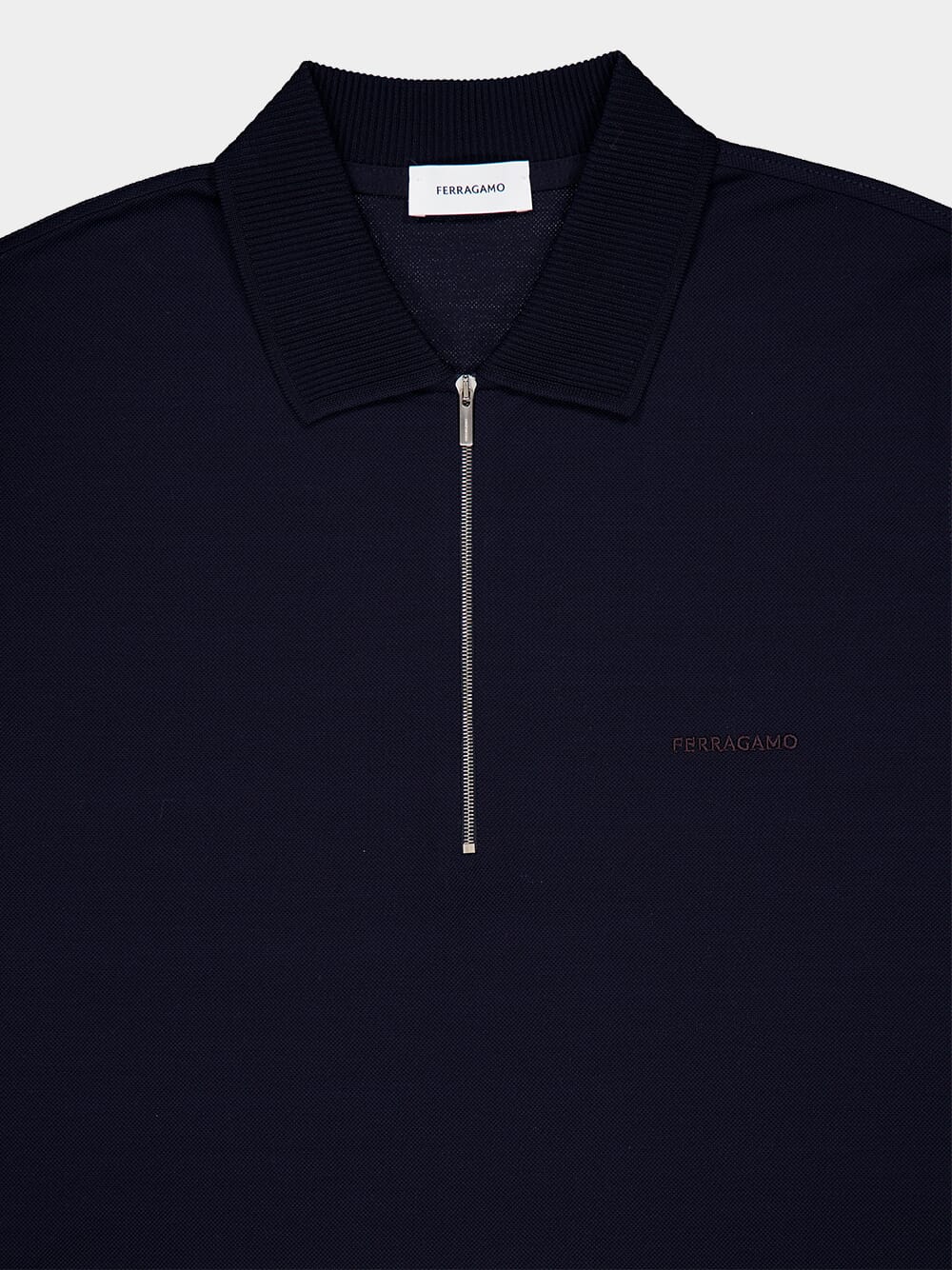 Navy Polo with Zip Collar - Image 5
