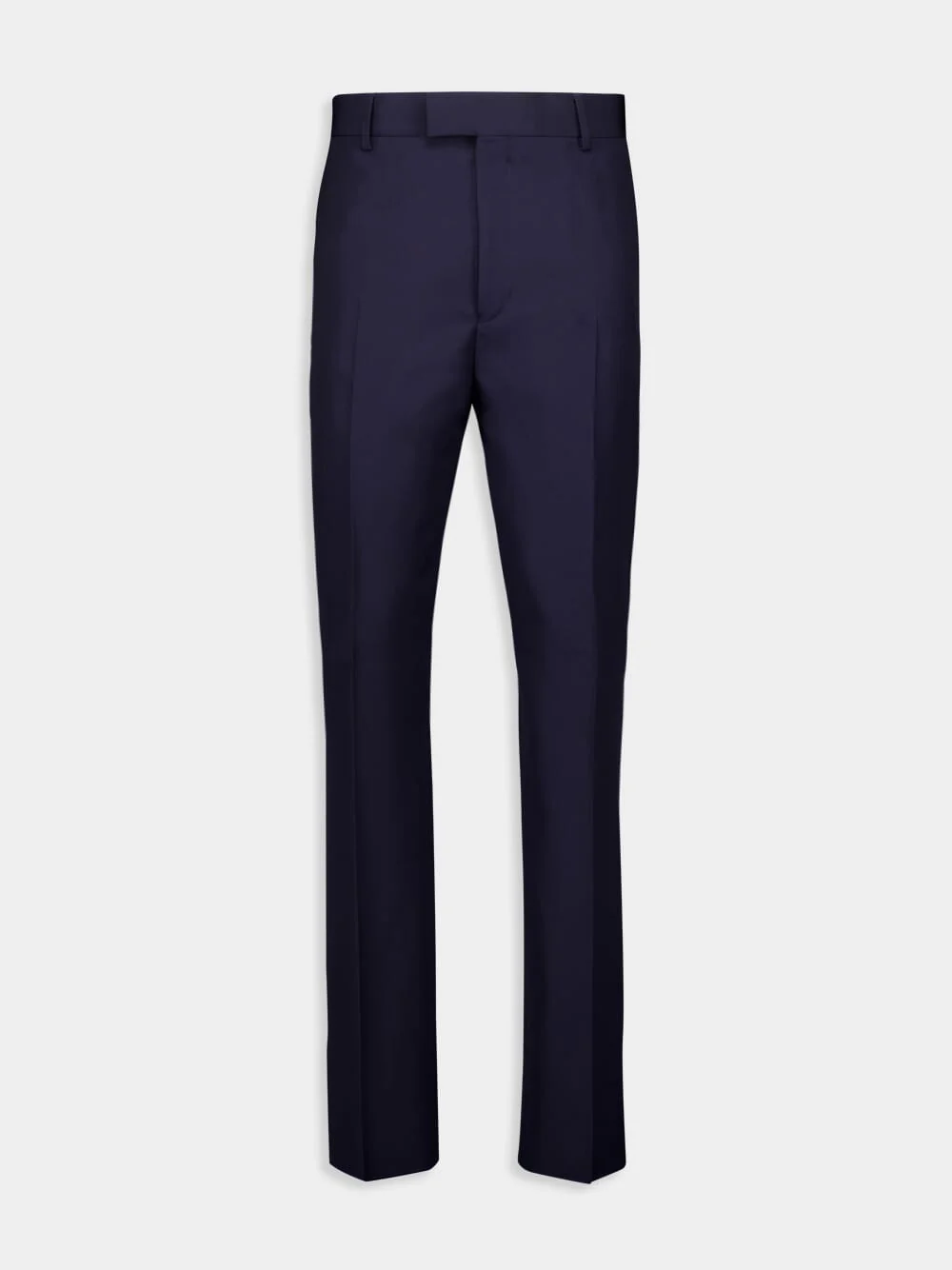Navy Straight-Fit Trousers