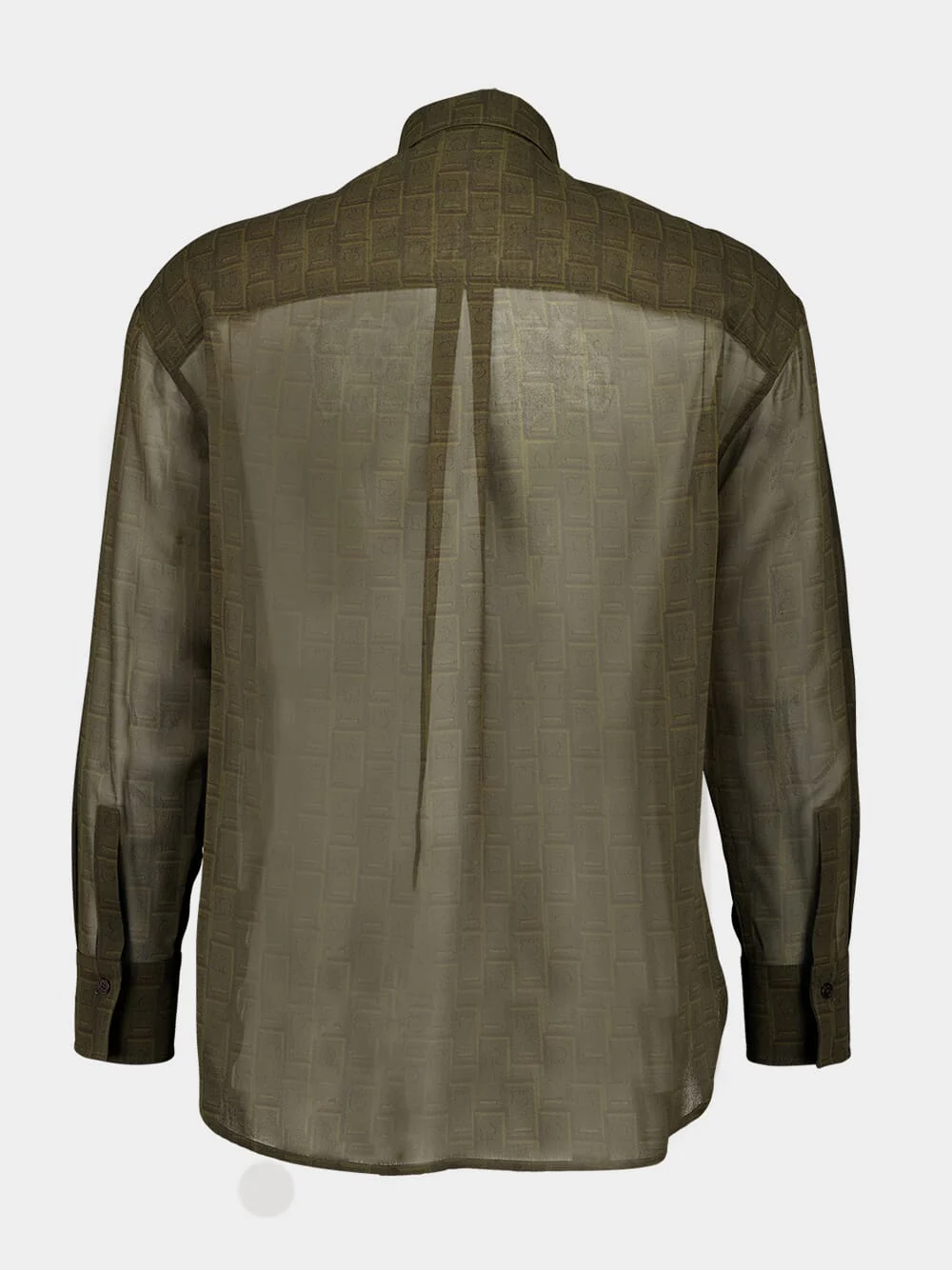 Olive Green Ferragamo Monogram Shirt - Image 3