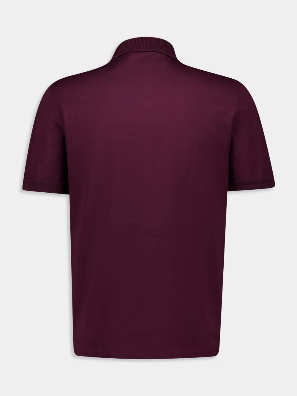 Oxblood Zip Collar Polo - Image 2
