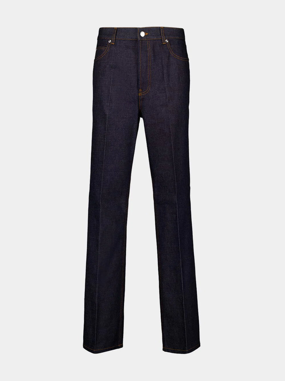 Dark Blue Straight-Leg Jeans