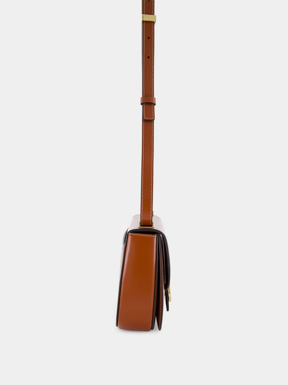 Dark Cognac Double Gancini North-South Crossbody Bag - Image 4