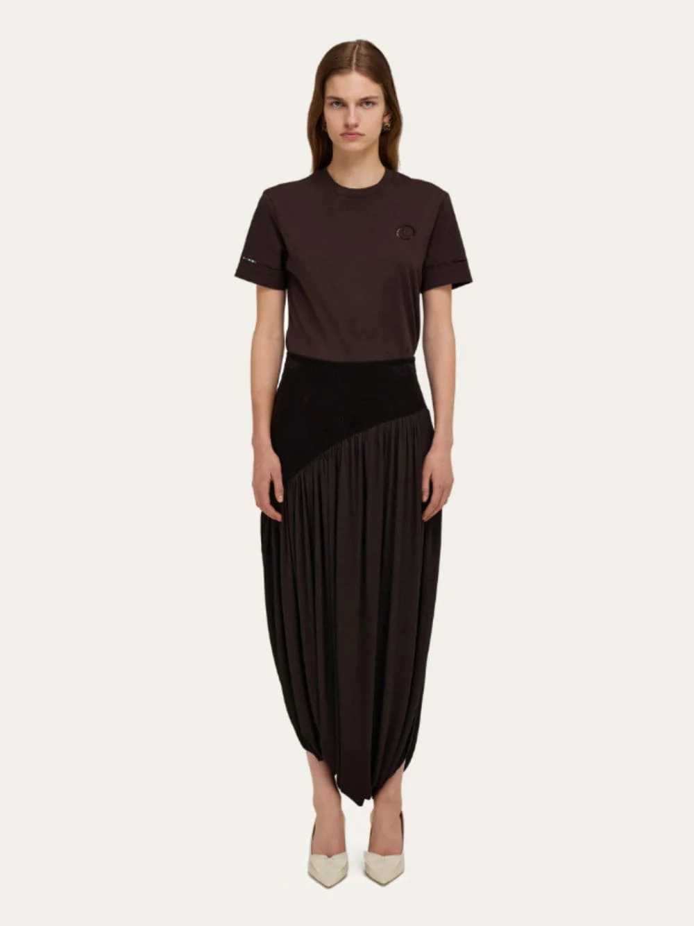Dark Espresso Draped Skirt - Image 2