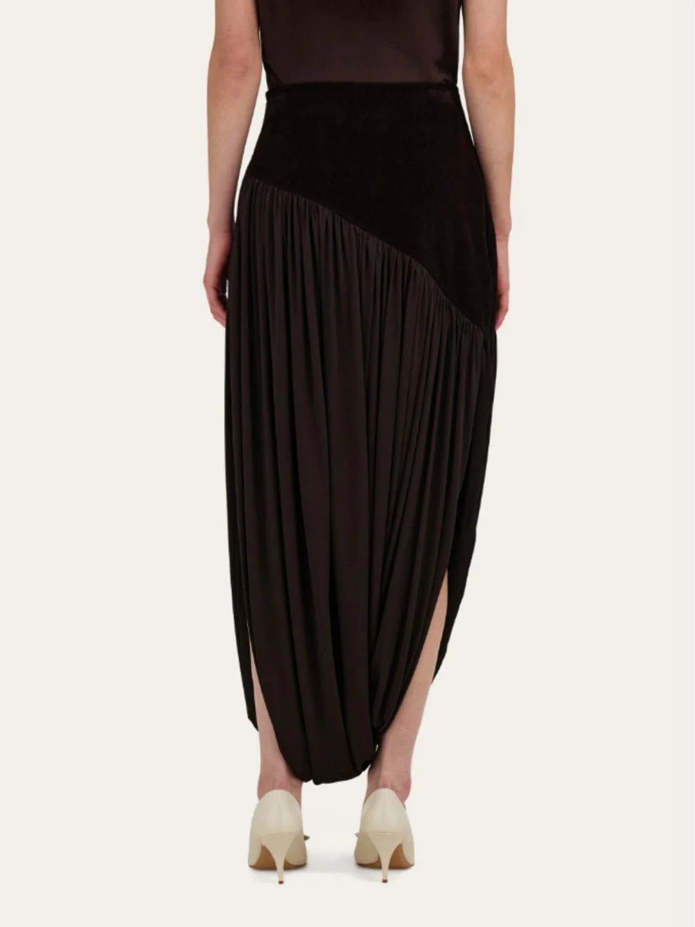 Dark Espresso Draped Skirt - Image 4