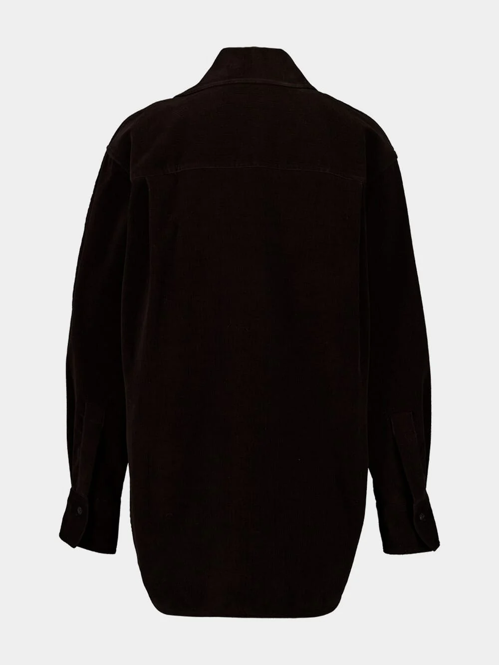 Dark Espresso Velvet Corduroy Overshirt - Image 2