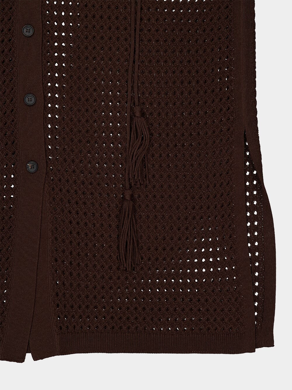 Espresso Brown Knitted Shirt Dress - Image 6