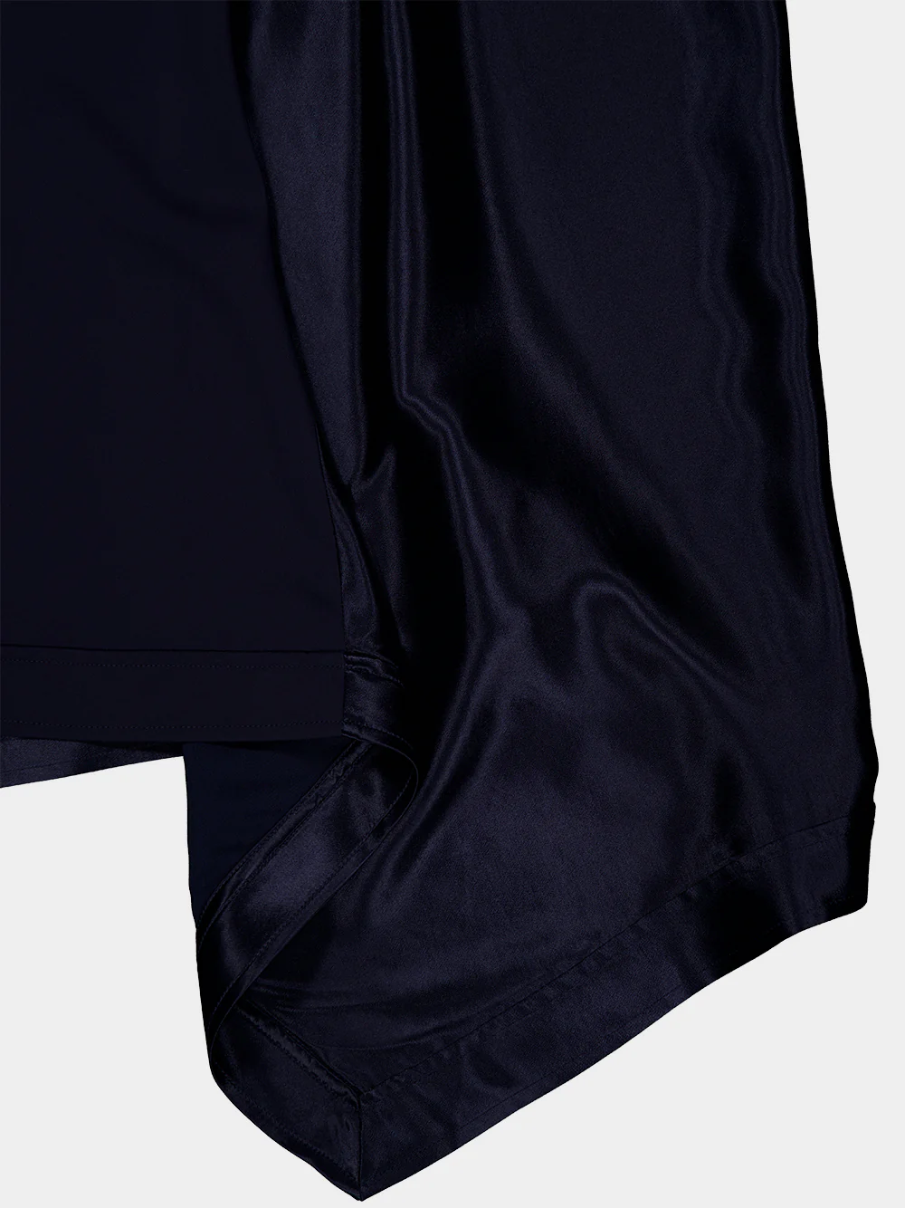 Navy Asymmetric Draped Dress - Image 6