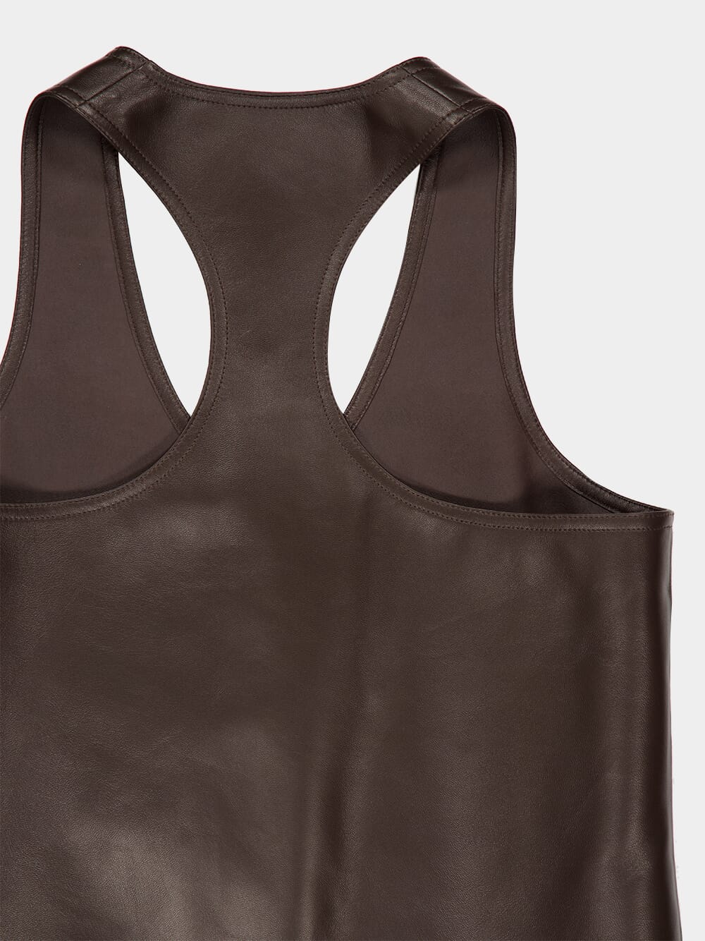 Espresso Nappa Racer Back Vest - Image 6