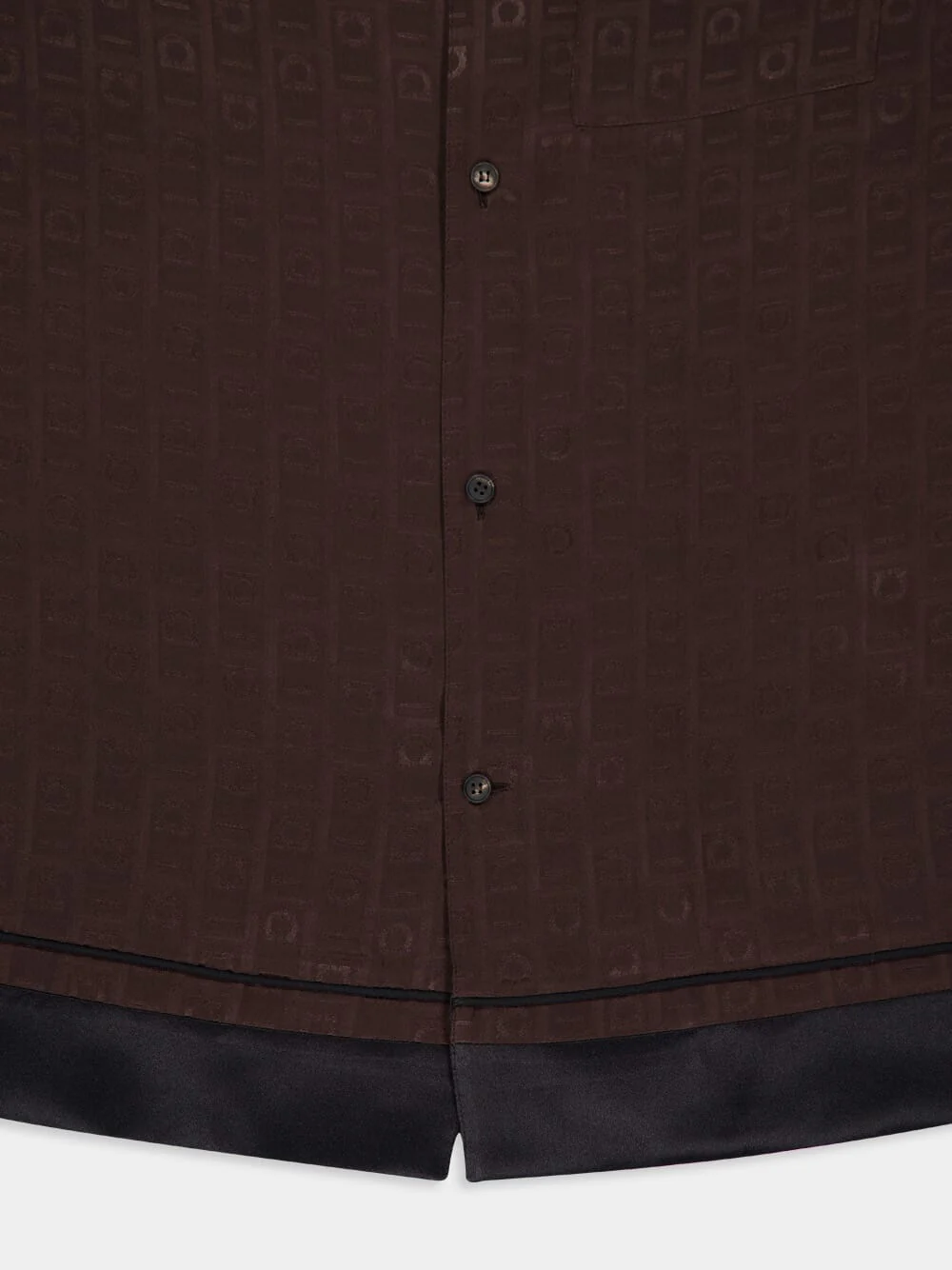 Espresso Silk Monogram Shirt - Image 6
