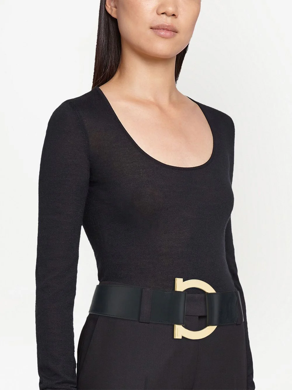 Gancio Loop Leather Belt