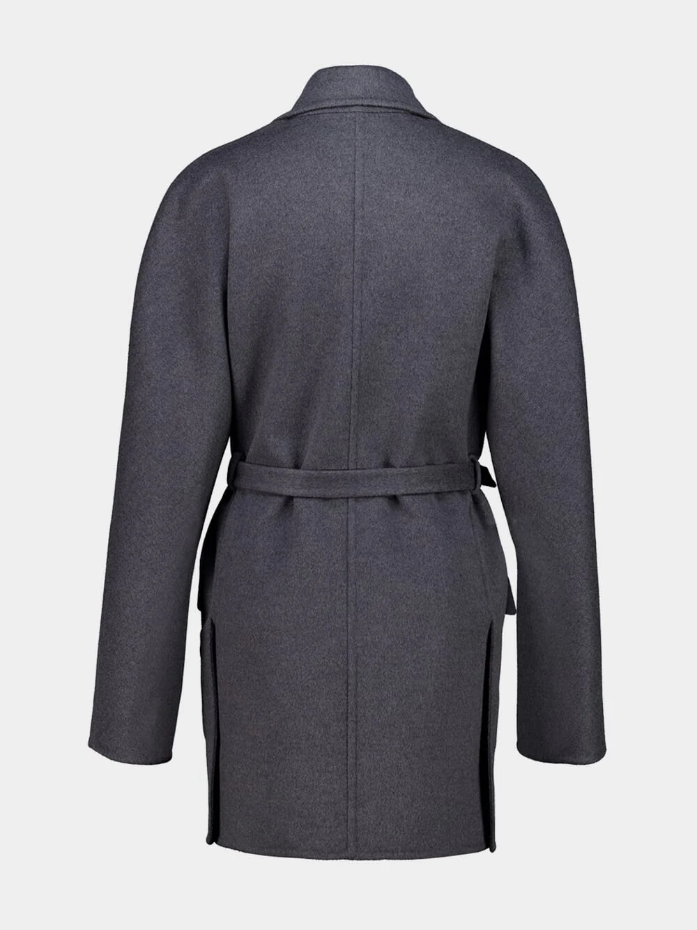 Grey Wool-Cashmere Belted Jacket - Image 2