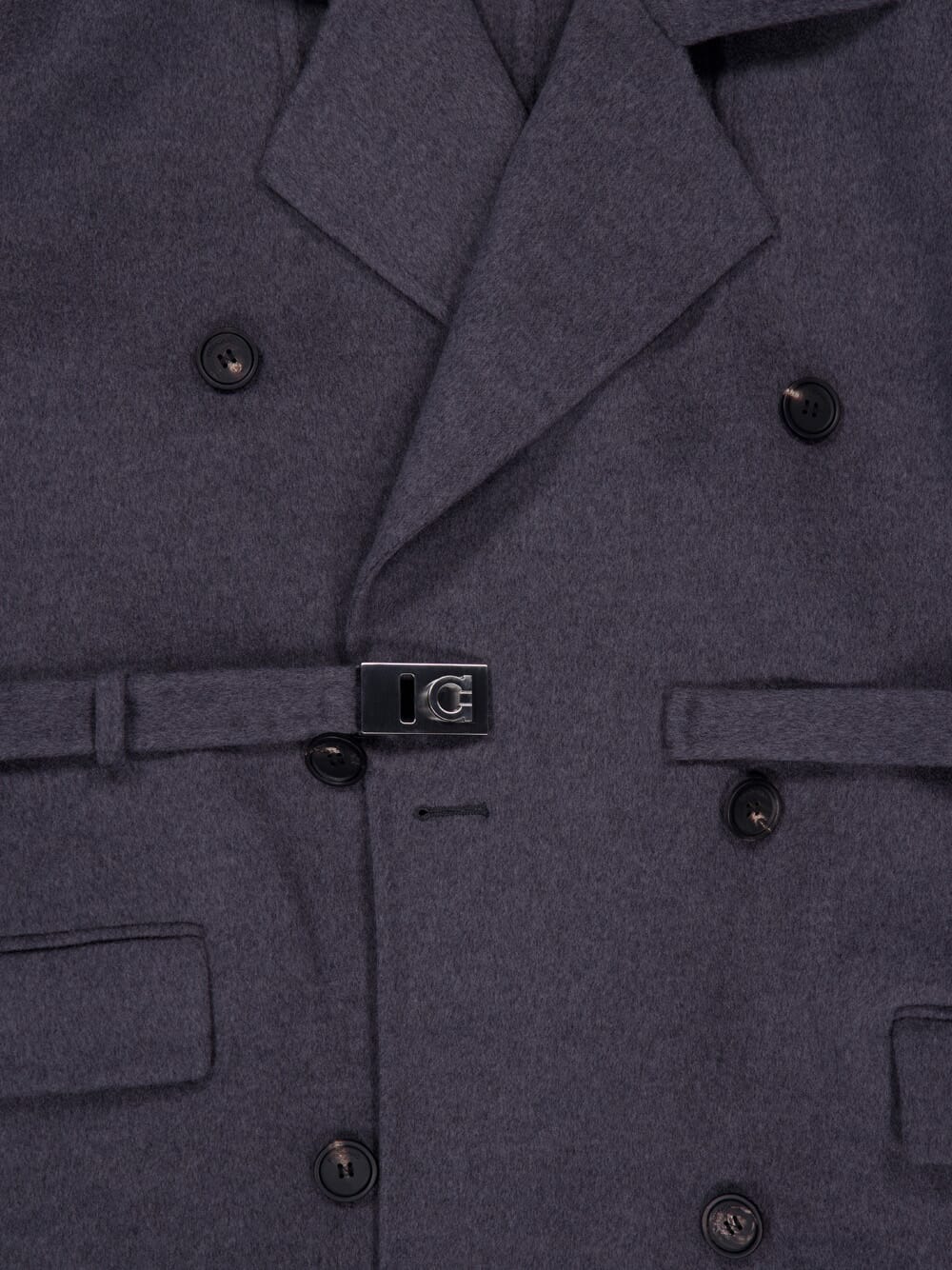 Grey Wool-Cashmere Belted Jacket - Image 3