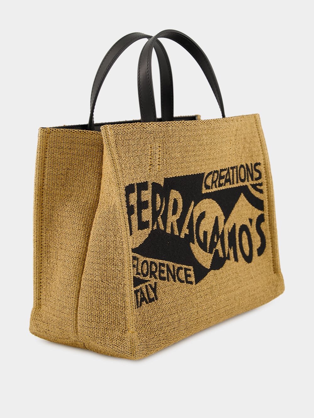 Honey Medium Venna Logo Tote Bag - Image 4