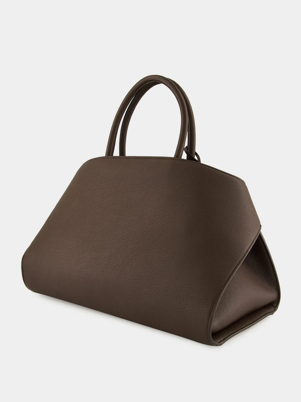 Hug Brown Grainy Leather Medium Handbag - Image 5