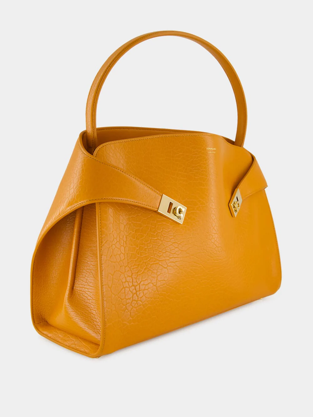 Hug Shoulder Bag in Dark Honeycomb Leather - Image 2