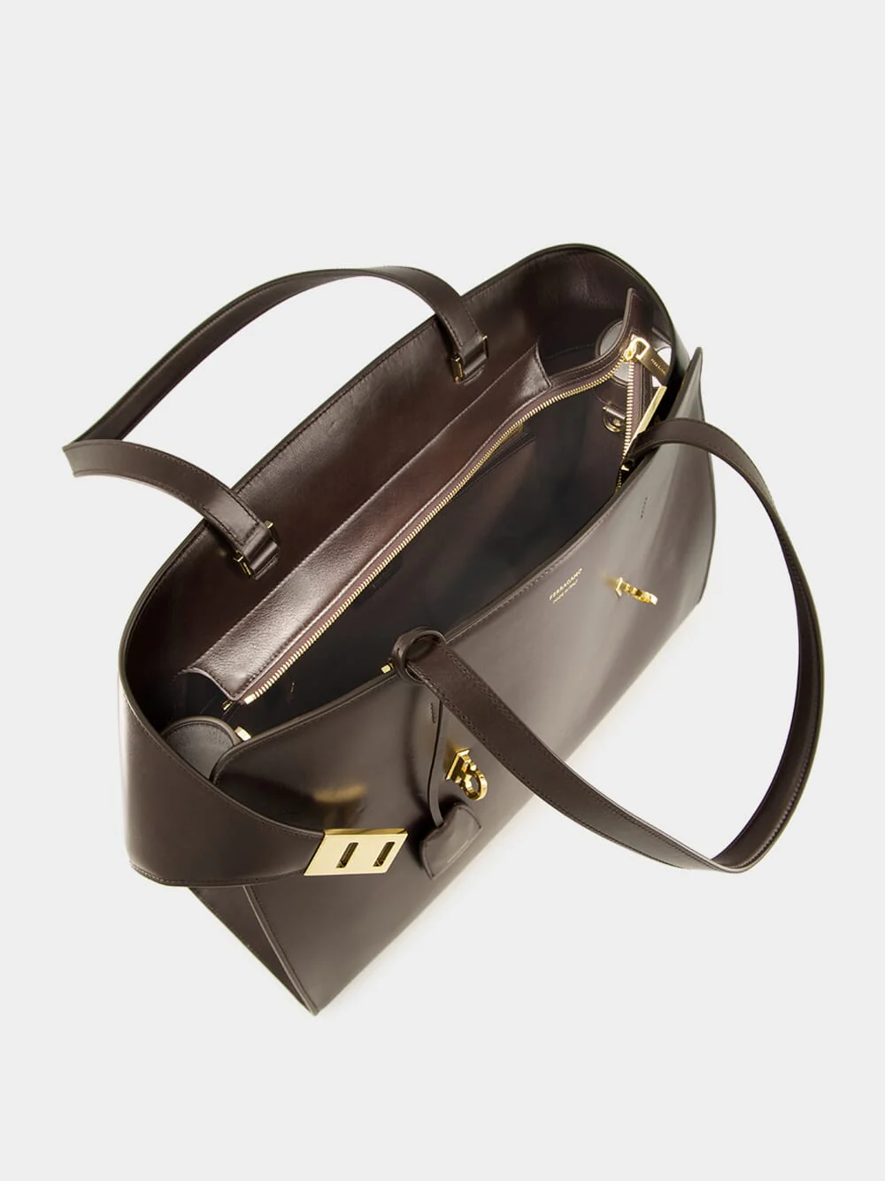 Hug Tote Bag in Brown Leather - Image 6