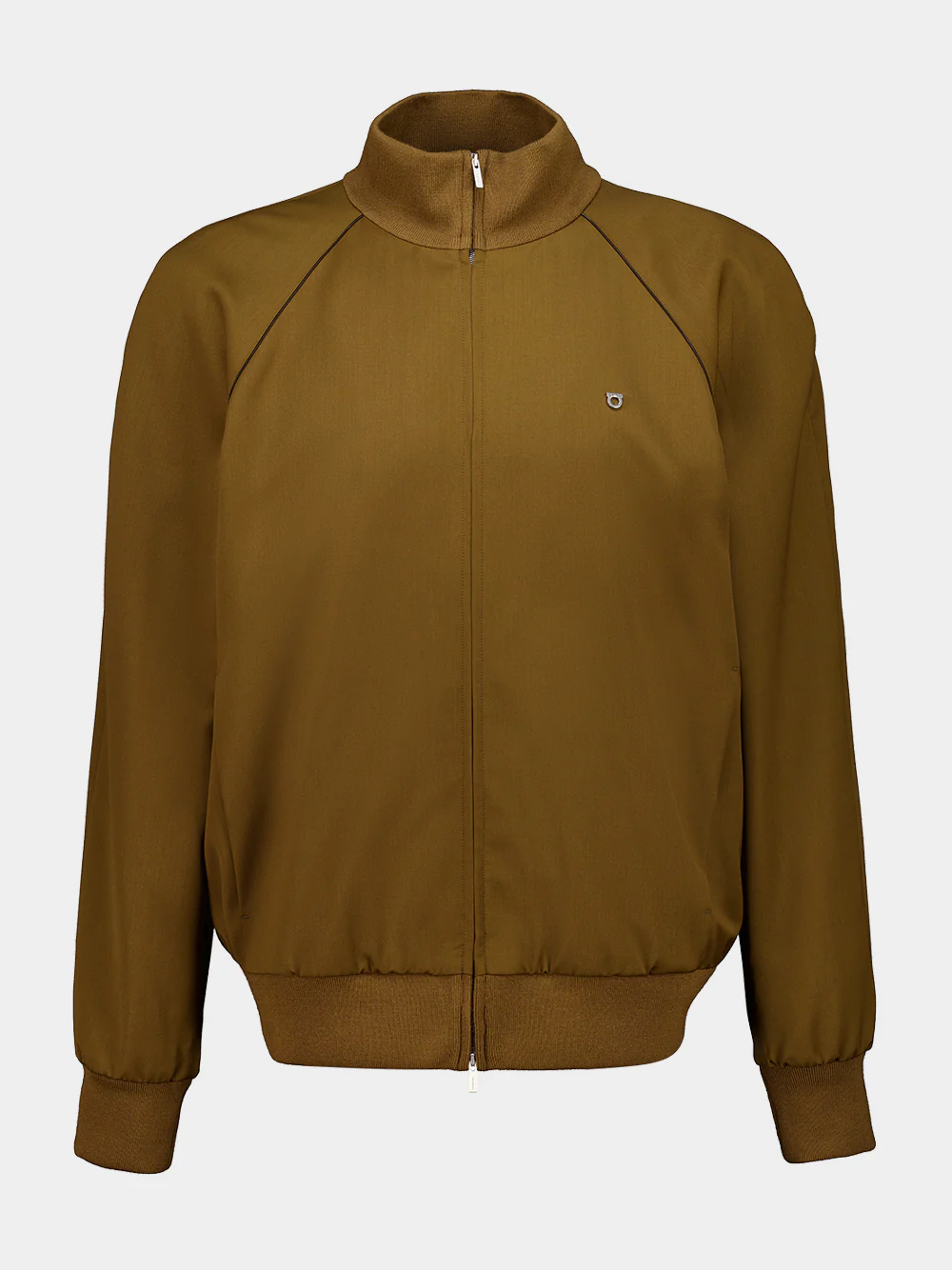 Brown Virgin Wool Track Jacket