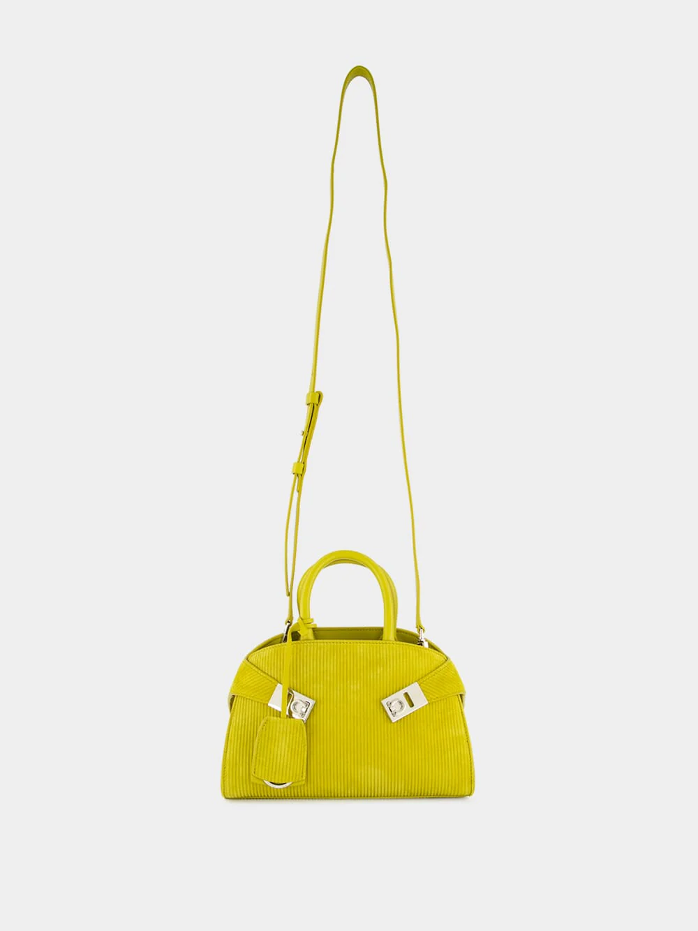 Lemon Mini Hug Suede Corduroy Handbag - Image 3