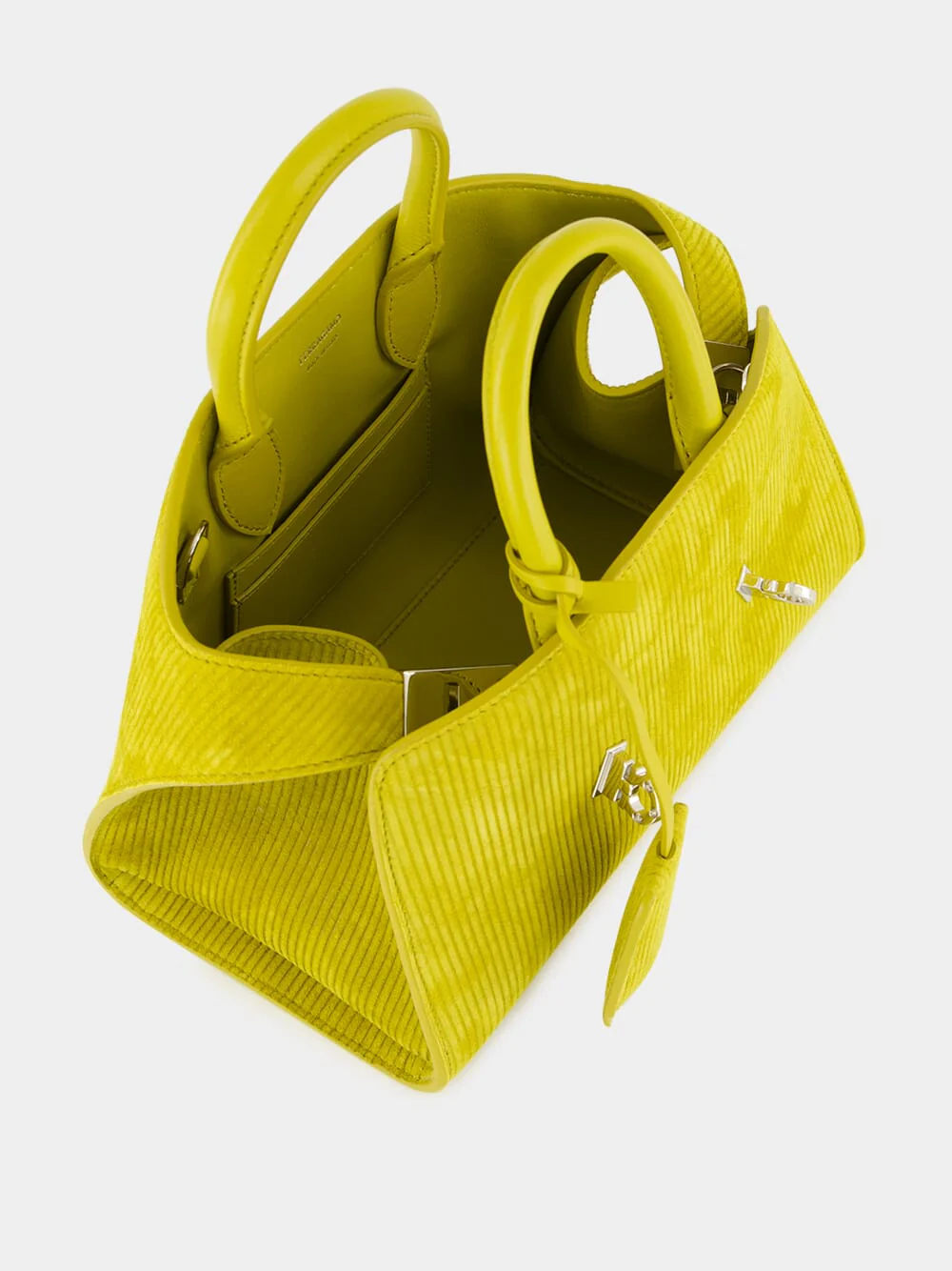 Lemon Mini Hug Suede Corduroy Handbag - Image 7