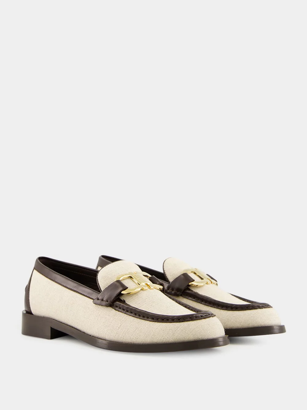 Maryan T Leather Loafers in Beige Brown - Image 3