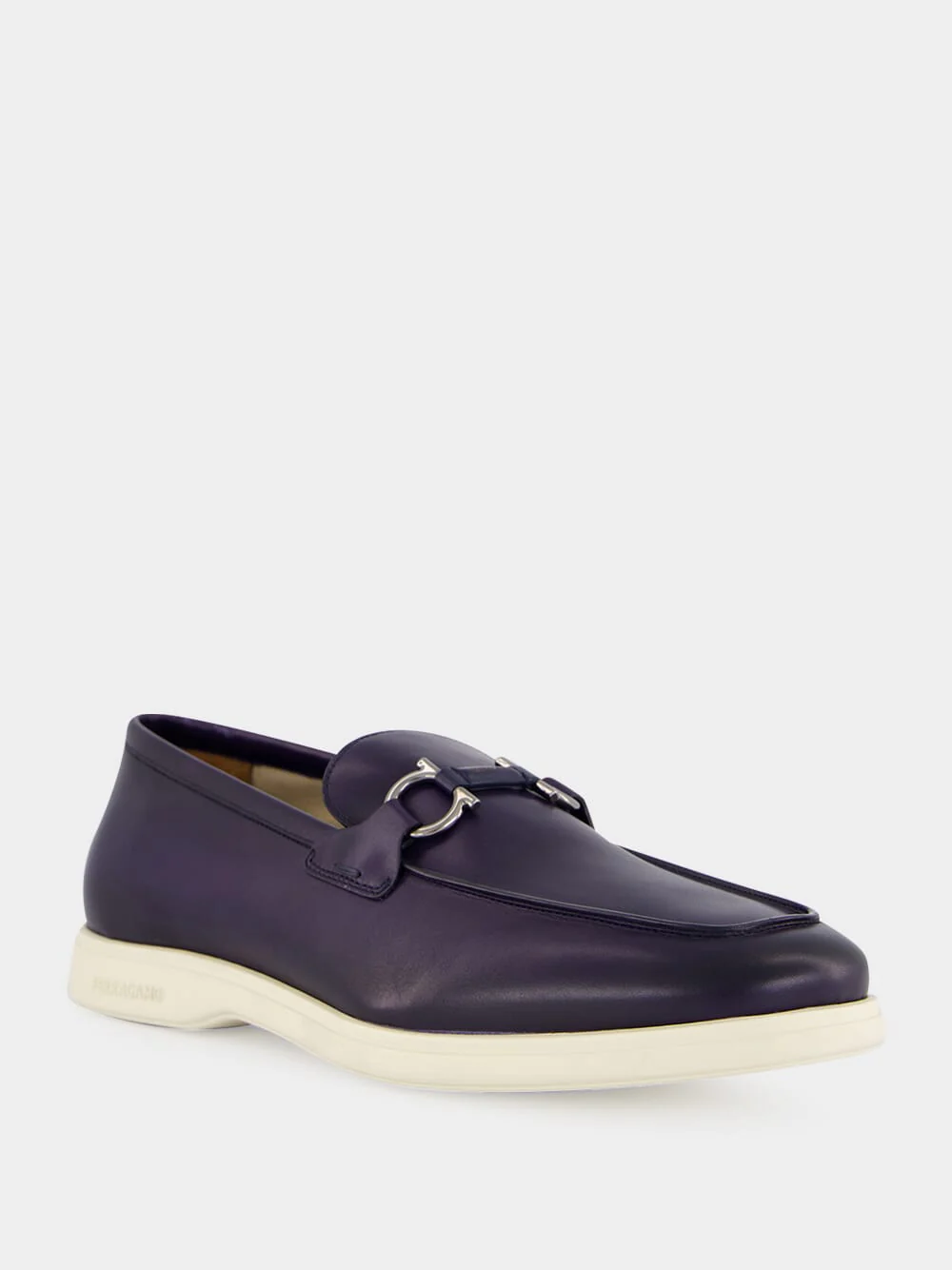 Midnight Blue Calfskin Casual Gancini Loafer - Image 2