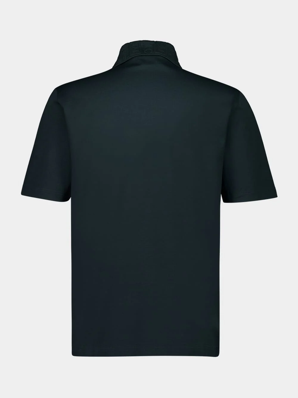 Moss Green Cotton Polo with Jacquard Pocket - Image 2