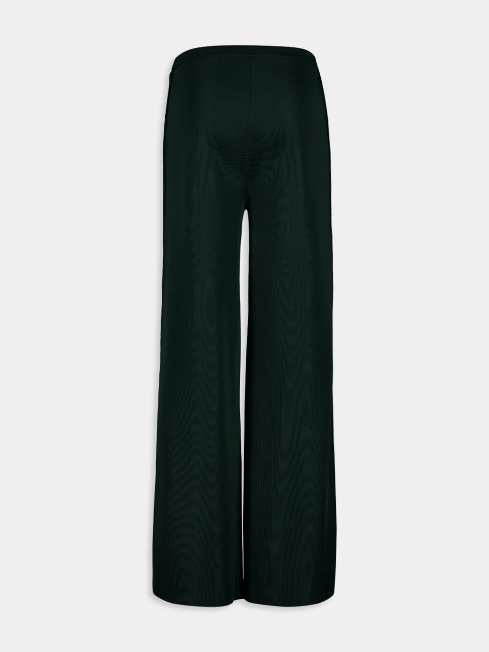 Moss Green Knitted Palazzo Trousers - Image 2