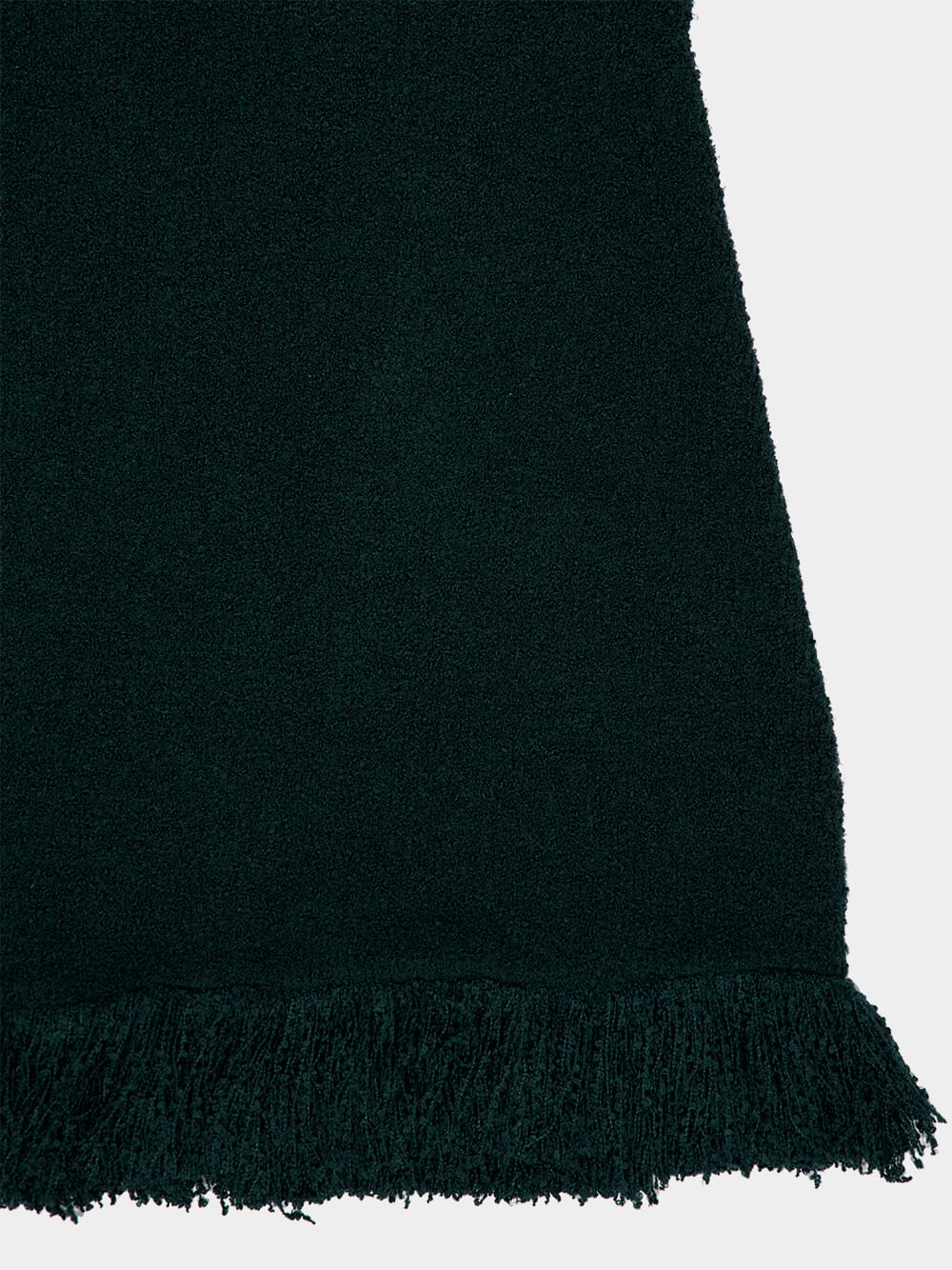 Moss Green Mini Dress with Fringe Detail - Image 4