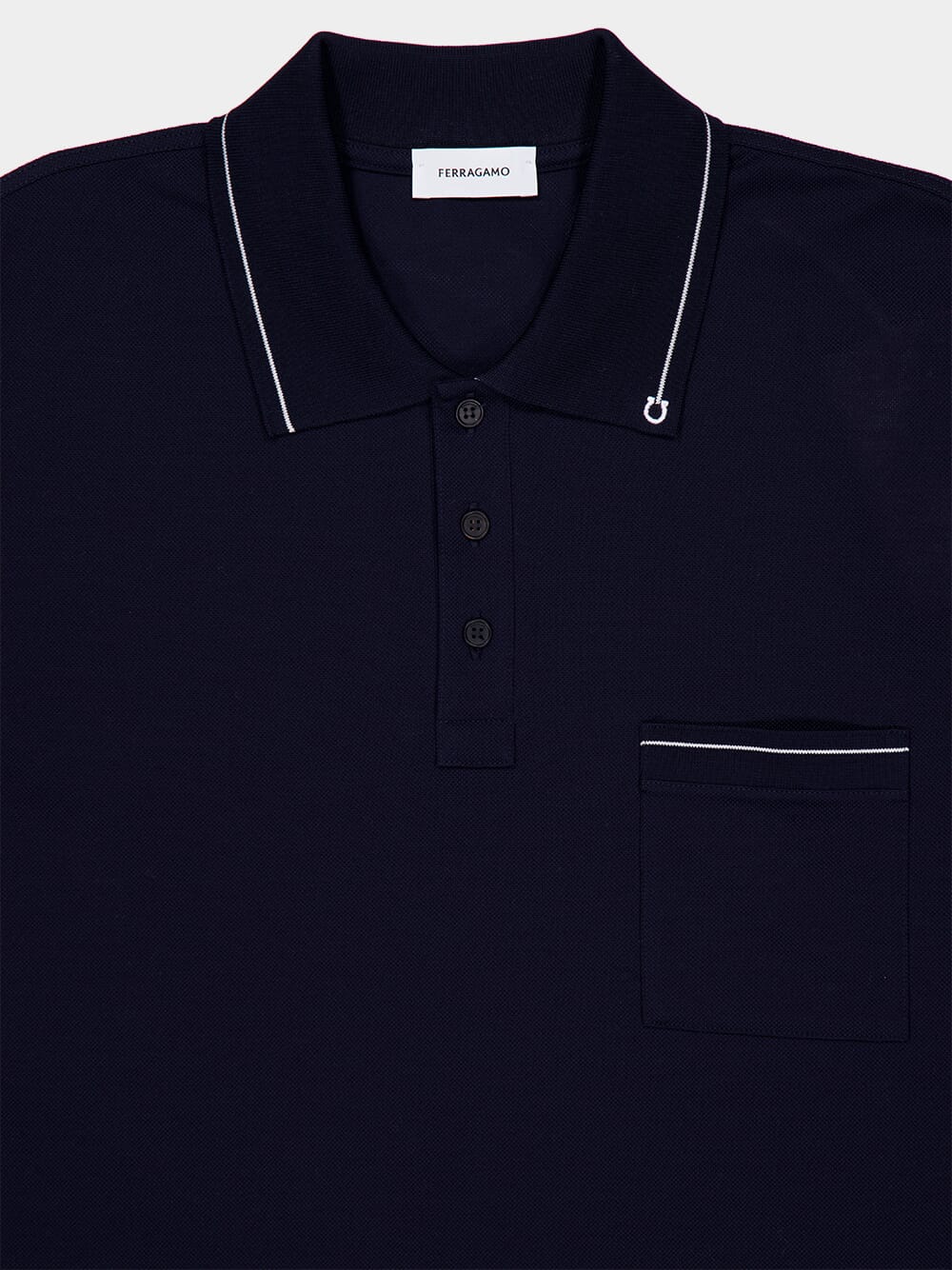 Navy Blue Gancini Polo Shirt - Image 3