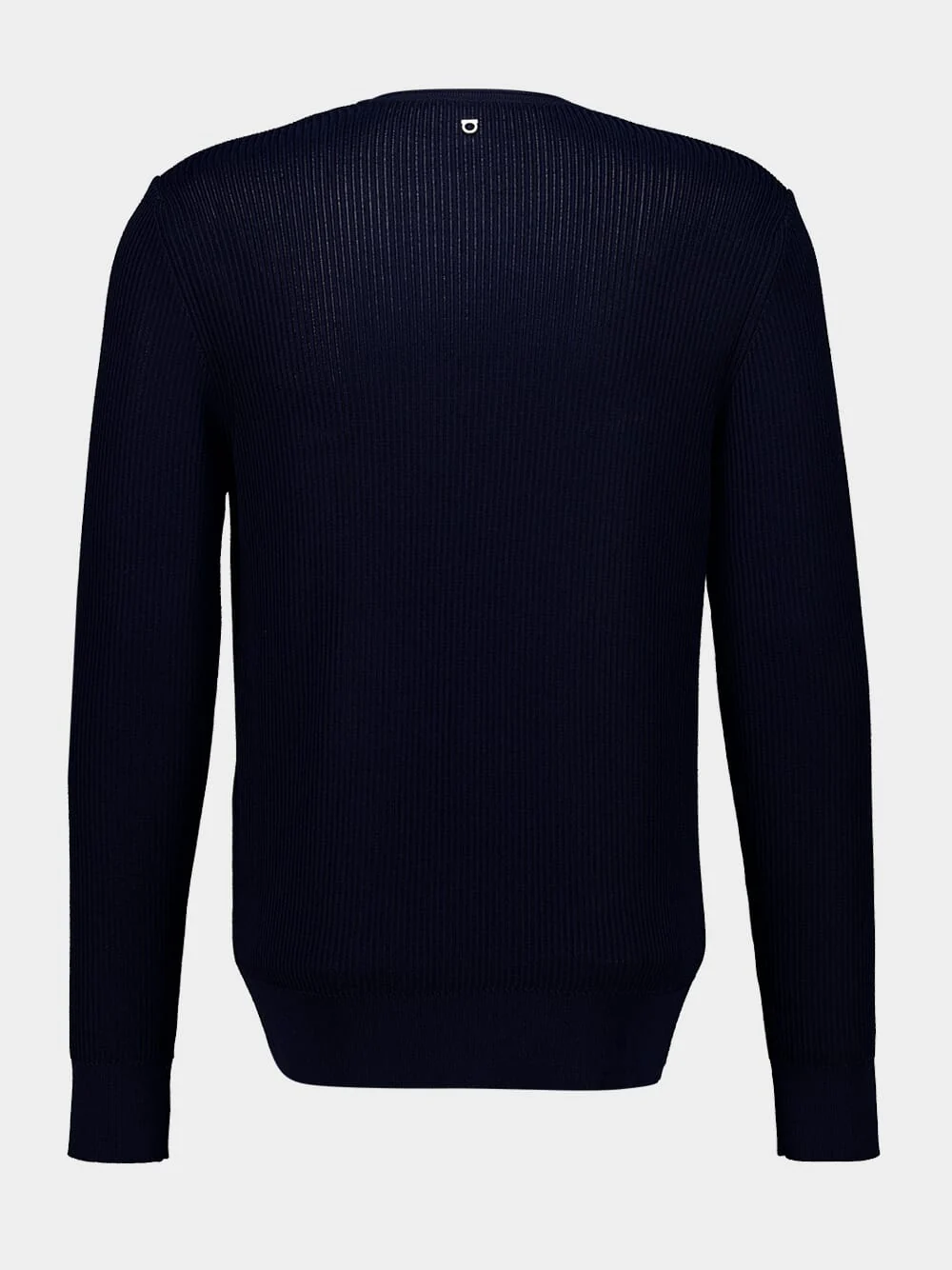 Navy Blue V-Neck Knit Sweater - Image 2