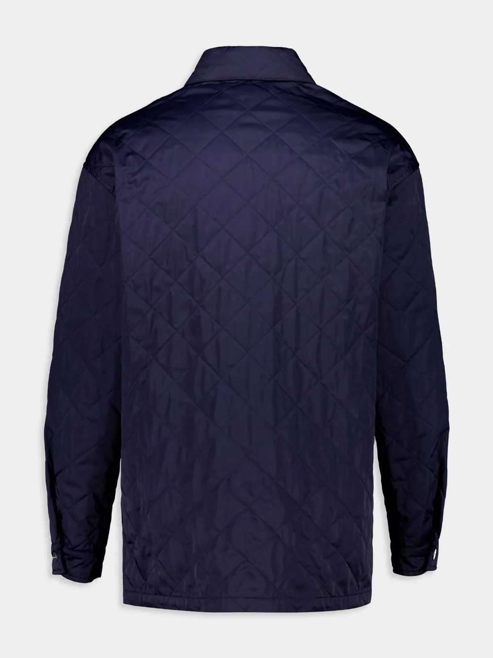 Navy Quilted Nylon Jacket - Image 2