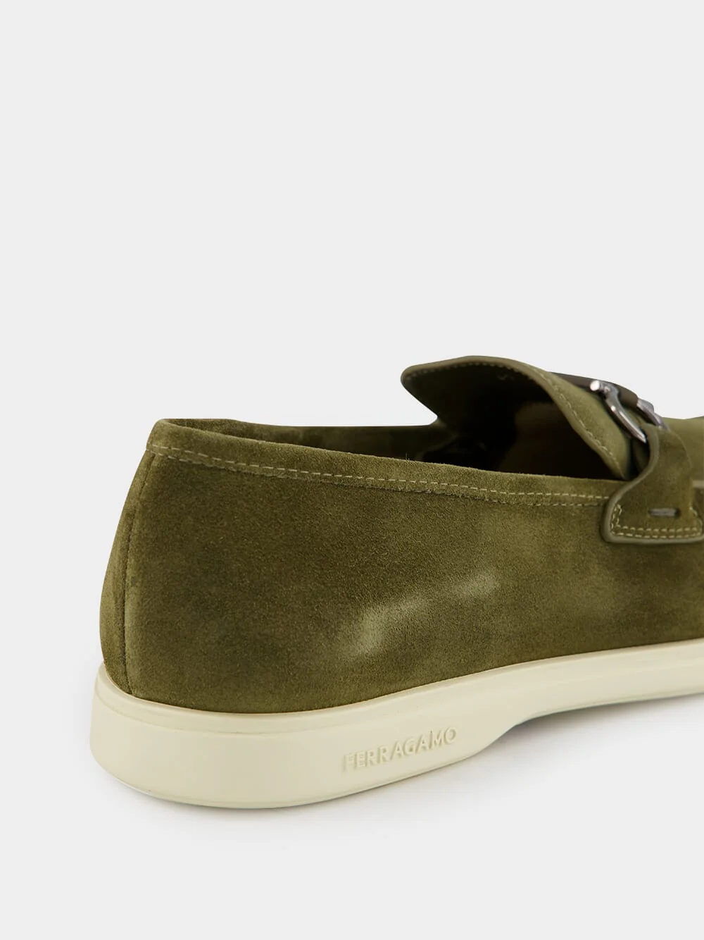 Olive Green Suede Casual Moccasins - Image 13