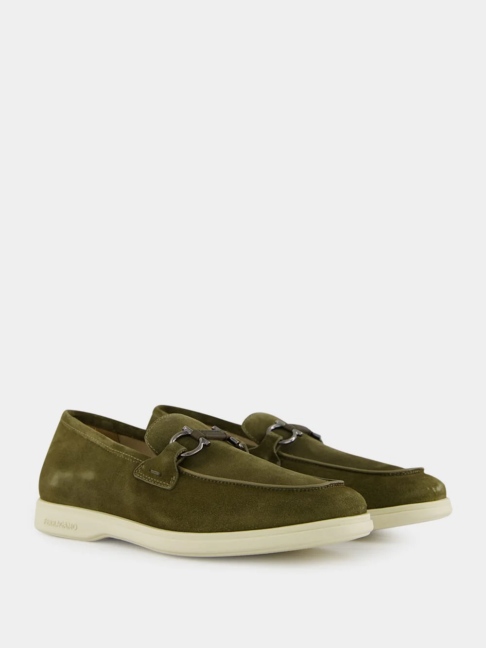 Olive Green Suede Casual Moccasins - Image 3
