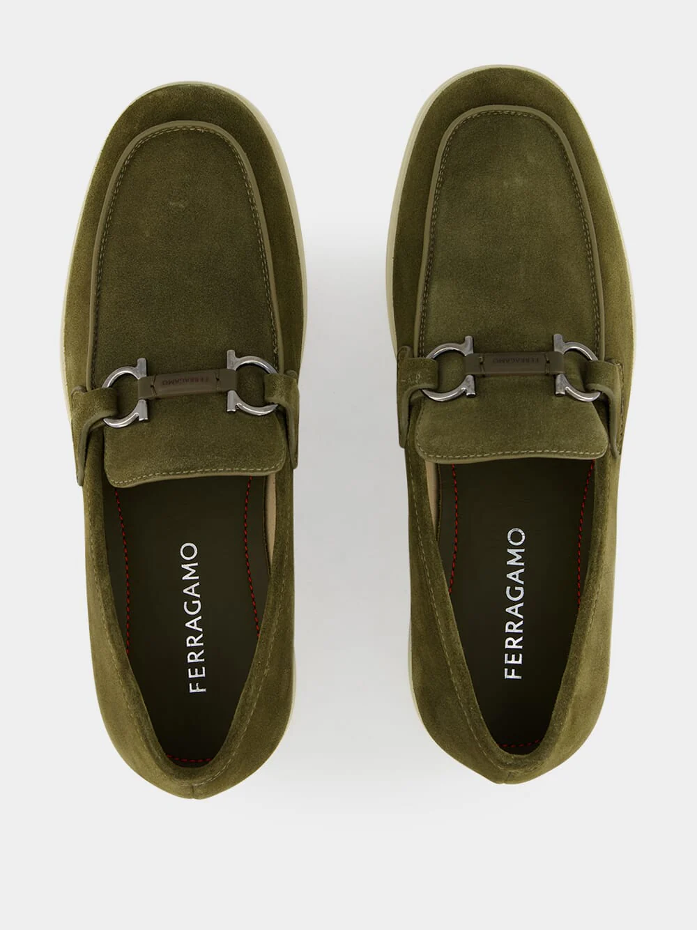 Olive Green Suede Casual Moccasins - Image 4