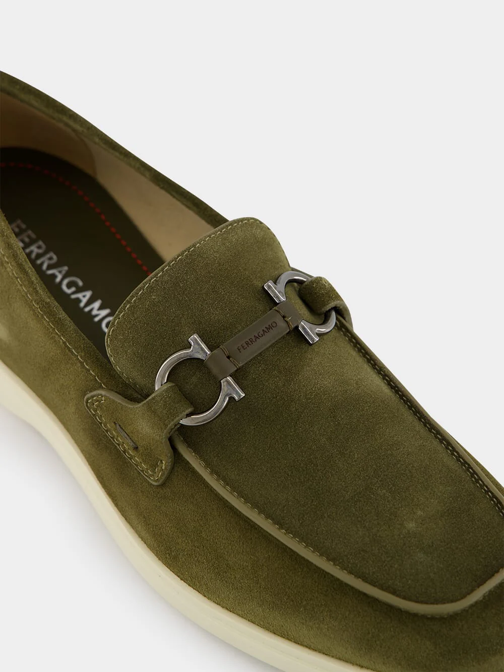 Olive Green Suede Casual Moccasins - Image 7