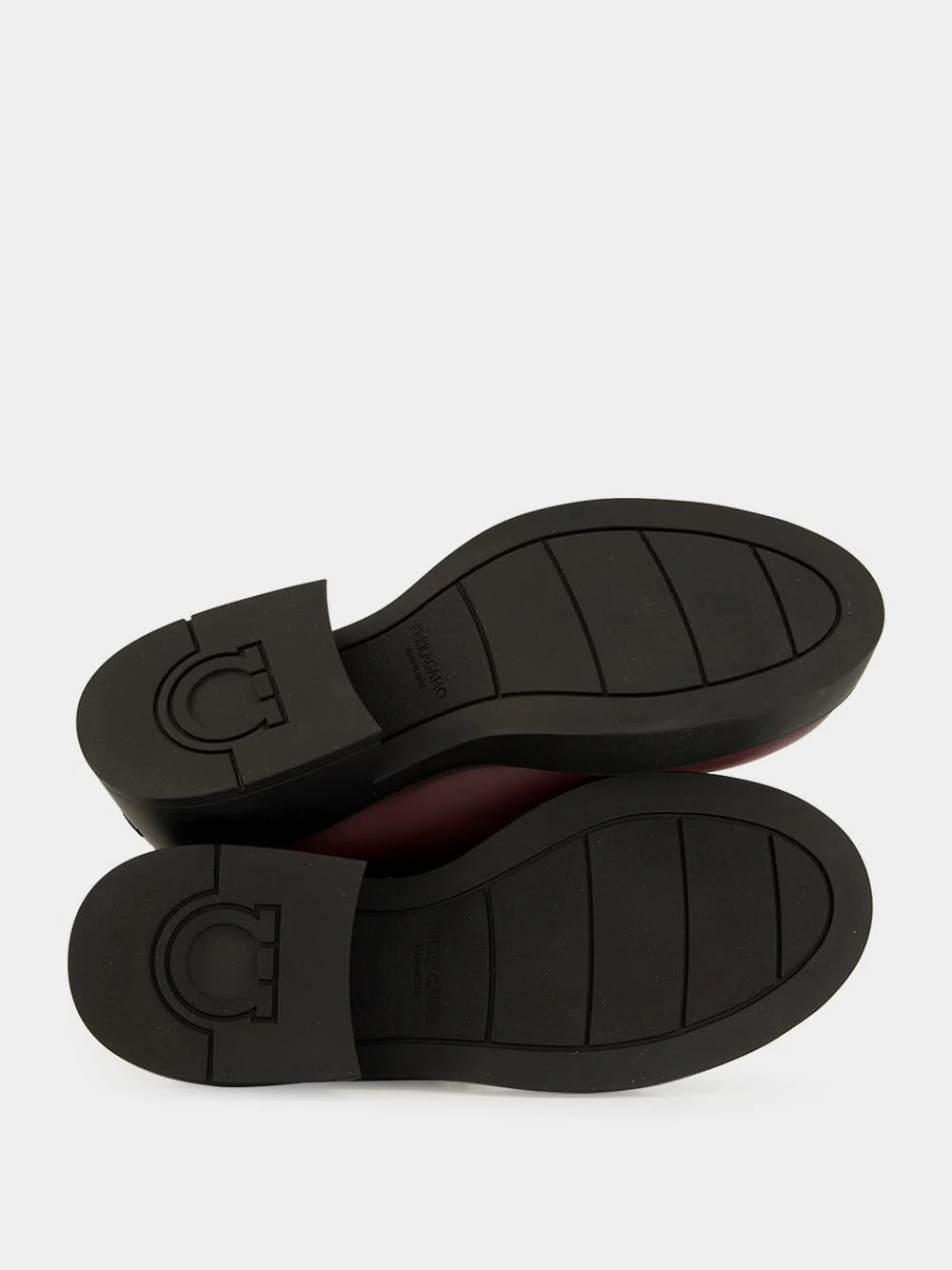 Oxblood Chunky Leather Buckle Loafers - Image 6