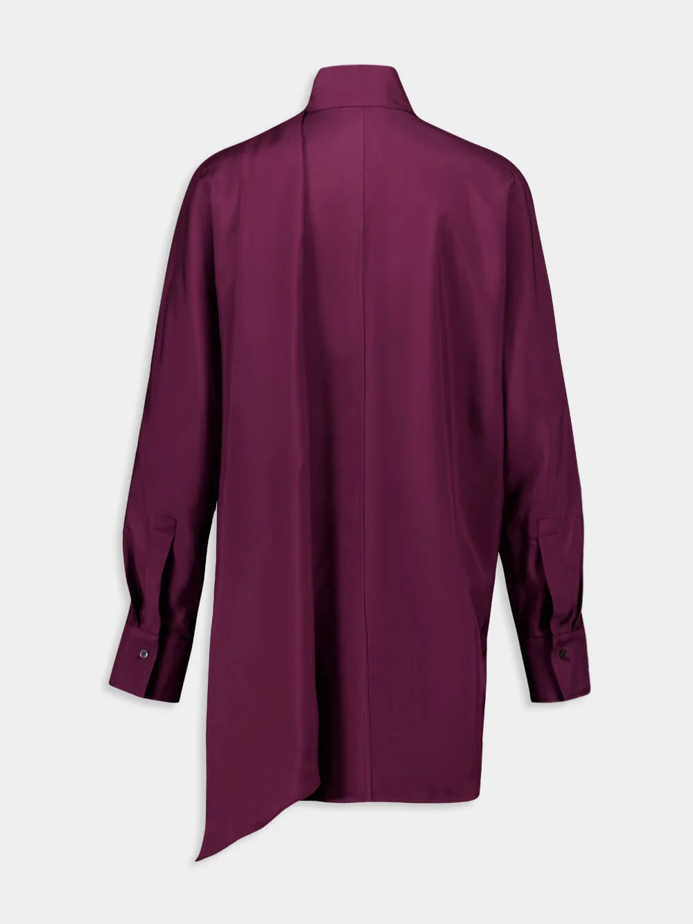 Oxblood Viscose Twill Long-Sleeve Shirt - Image 2