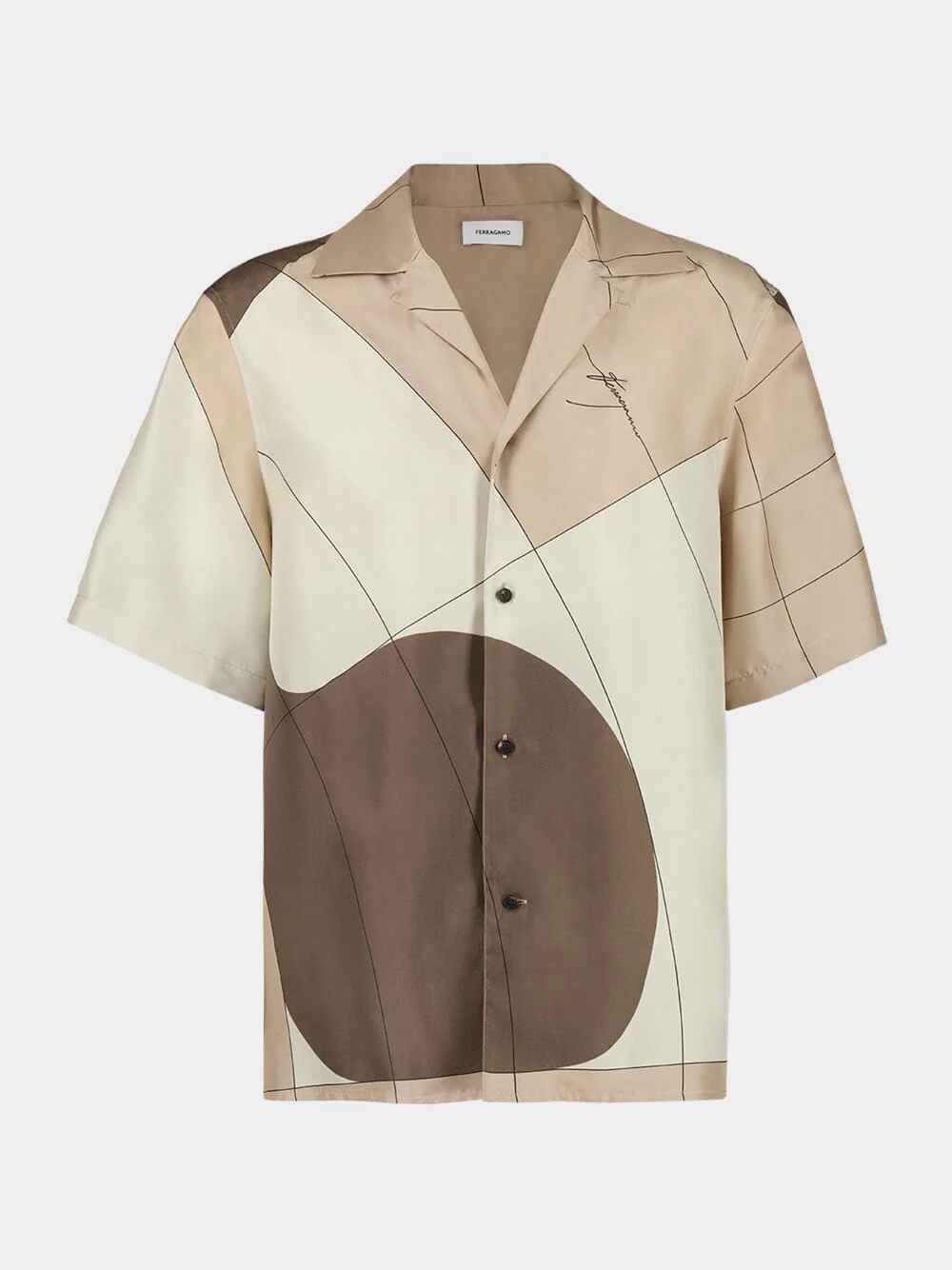 Parachute Printed Silk Bowling Shirt - Image 7