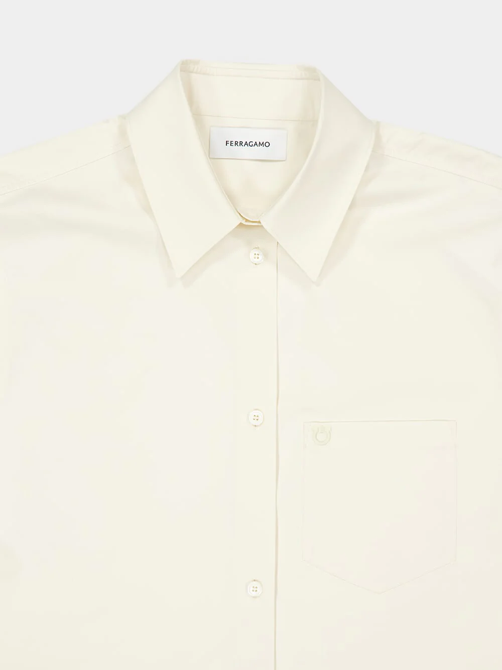 Parchment Cotton Short-Sleeved Shirt - Image 3