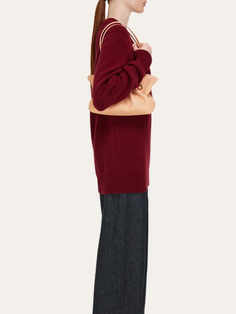 Pink Soft Gancio Small Shoulder Bag - Image 3