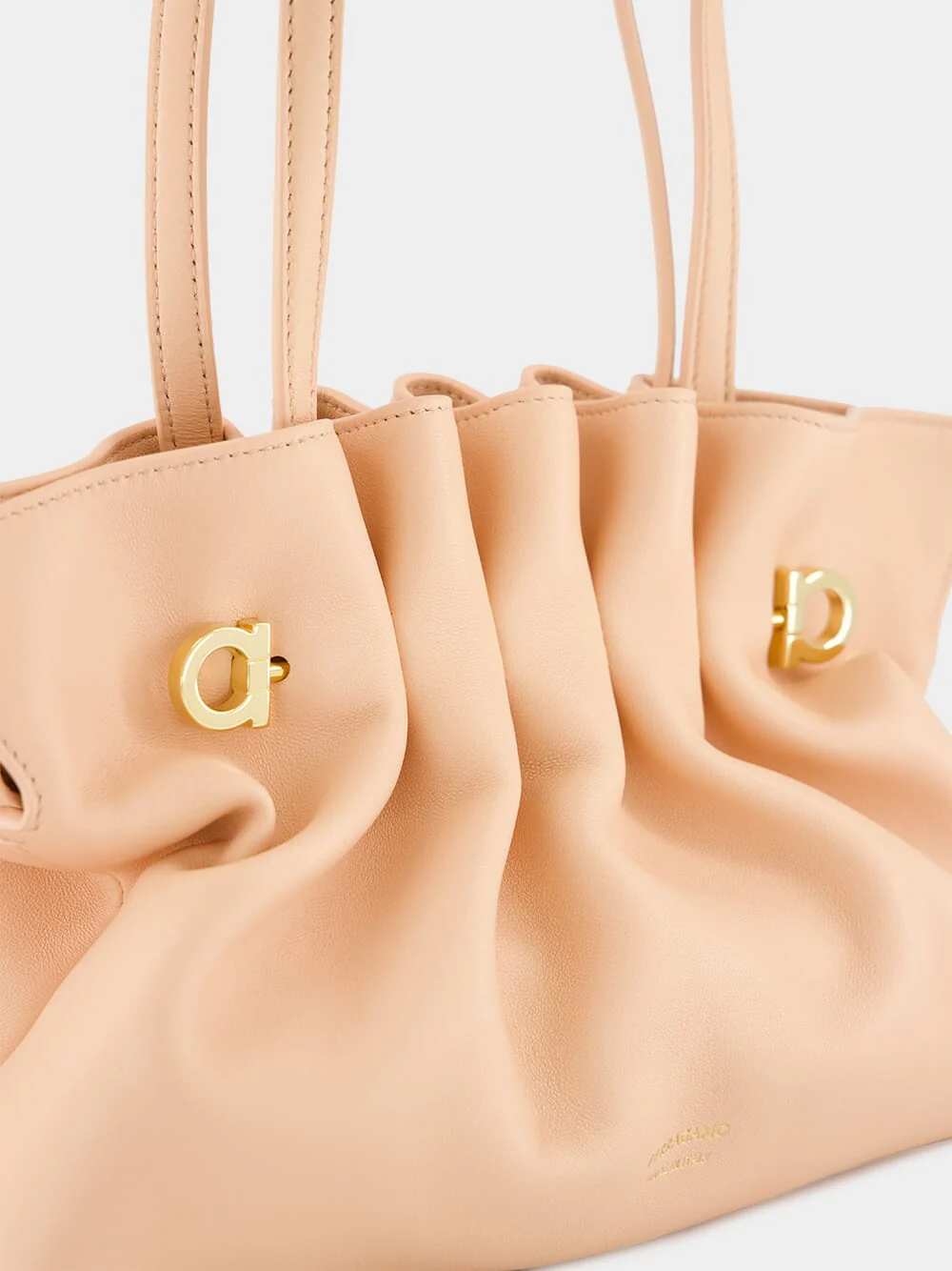 Pink Soft Gancio Small Shoulder Bag - Image 9