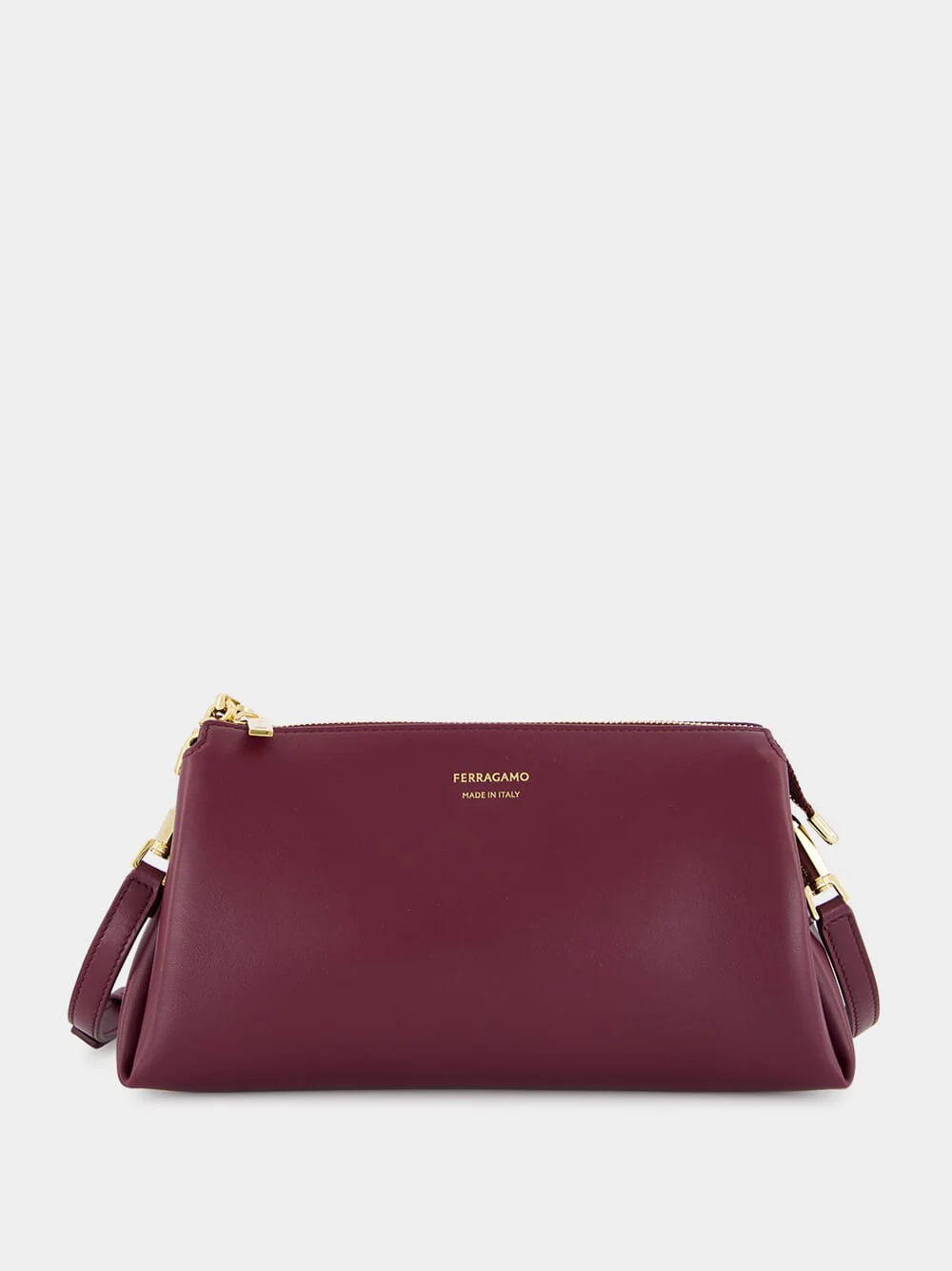 Plum Gancini Chain Mini Bag