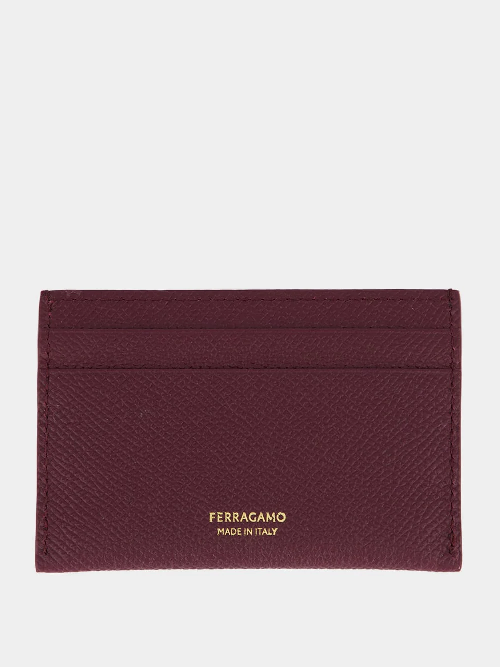 Plum Gancini Leather Card Holder - Image 2