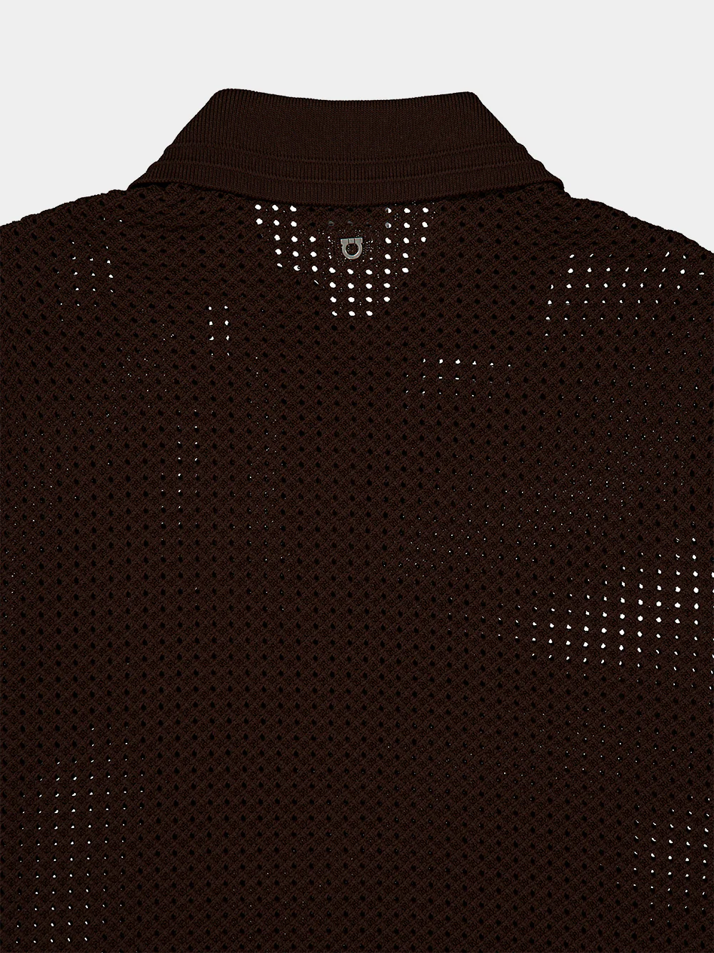 Espresso Brown Knitted Polo Shirt - Image 4