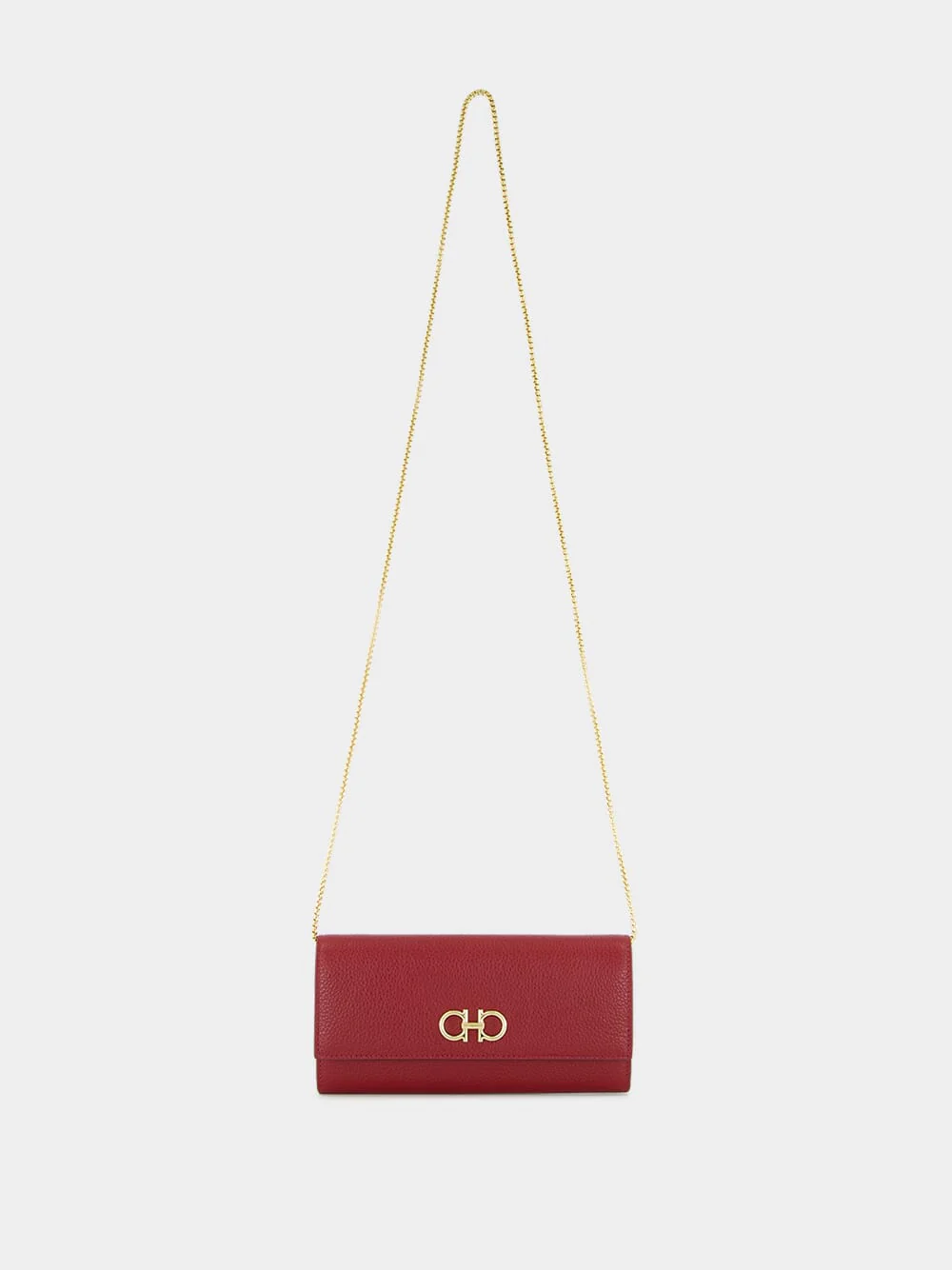 Red Gancini Wallet with Chain - Image 2