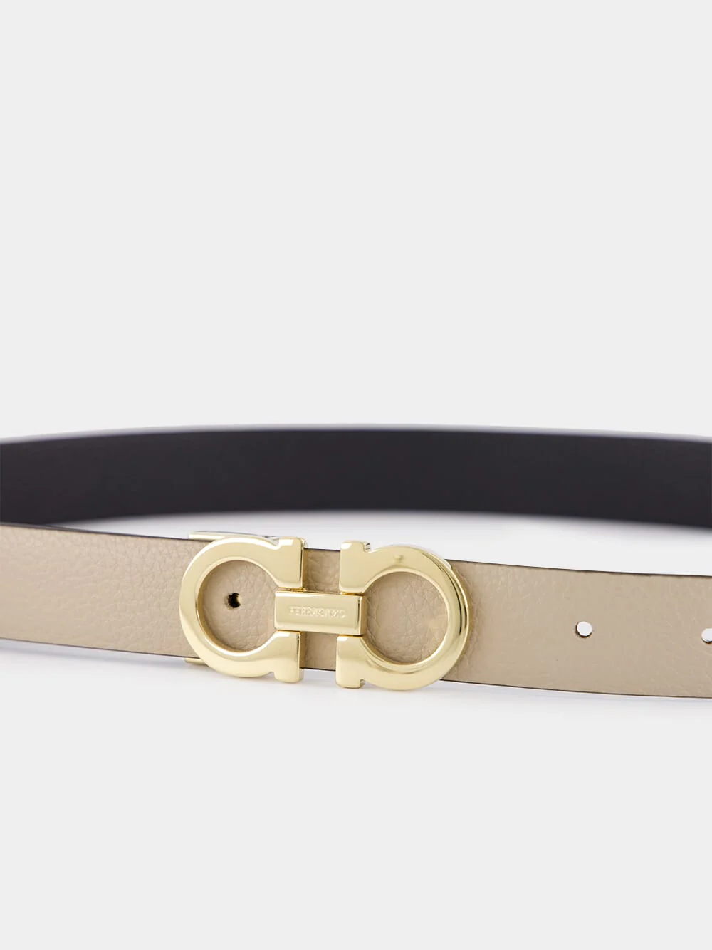 Reversible Black and Deer Gancini Belt - Image 4