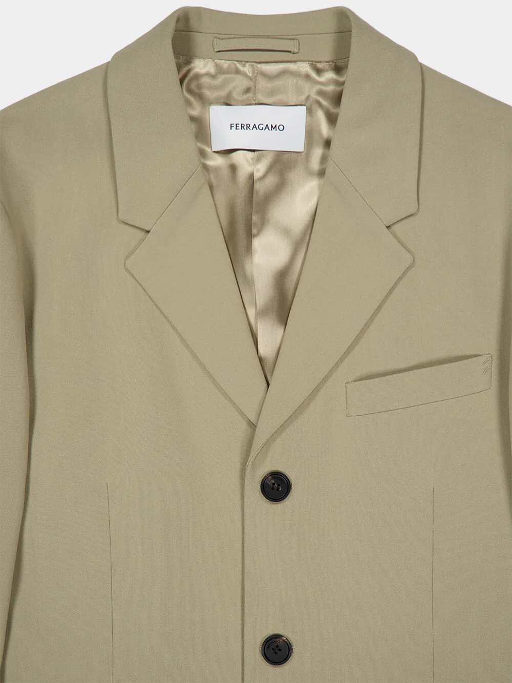 Sand Single-Breasted Silk-Blend Blazer - Image 5