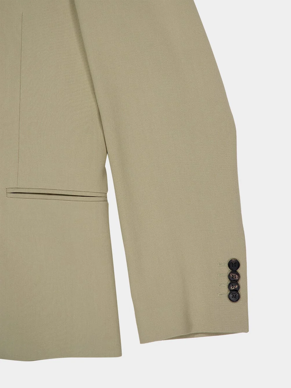 Sand Single-Breasted Silk-Blend Blazer - Image 6