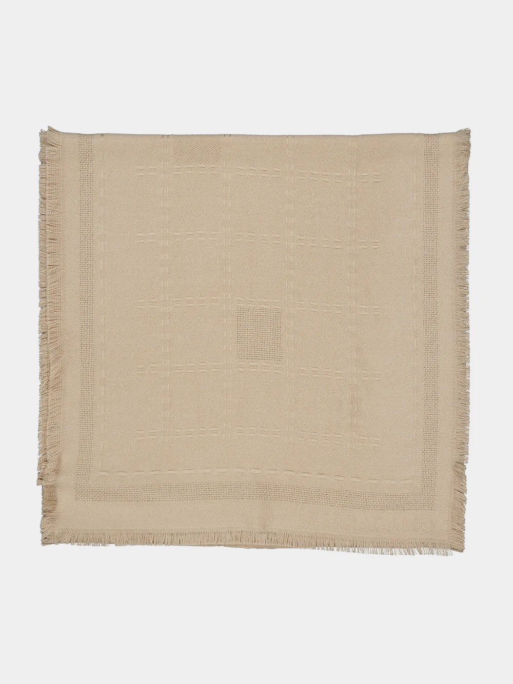 Stone Gancini Jacquard Wool Silk Scarf - Image 2